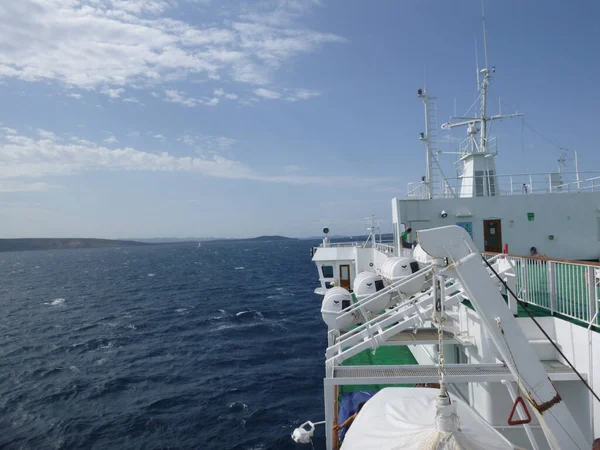 Equipamento Emergência Num Ferry Entre Split Vis Croácia — Fotografia de Stock