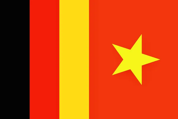 Εθνικές Σημαίες Της Γερμανίας Και Του Βιετνάμ Έννοια Της Εταιρικής — Φωτογραφία Αρχείου