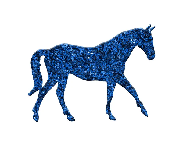 Uma Ilustração Touro Cavalo Azul Animal Brilho — Fotografia de Stock