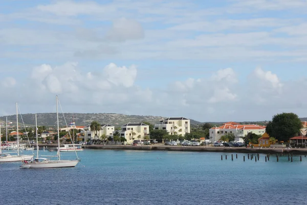 Uma Bela Foto Porto Kralendijk Ilha Bonaire — Fotografia de Stock