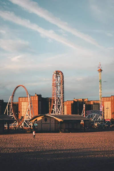 Brooklyn Estados Unidos Março 2020 Hora Ouro Coney Island Brooklyn — Fotografia de Stock