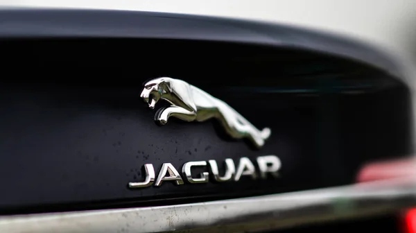 Odense Danimarca Dicembre 2020 Jaguar Parcheggiata Porto Odense Danimarca — Foto Stock