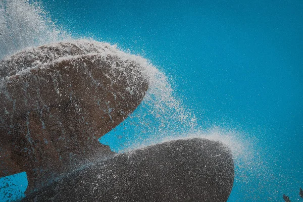 Closeup Shot Fountain Blue Sky Background — Stock Photo, Image