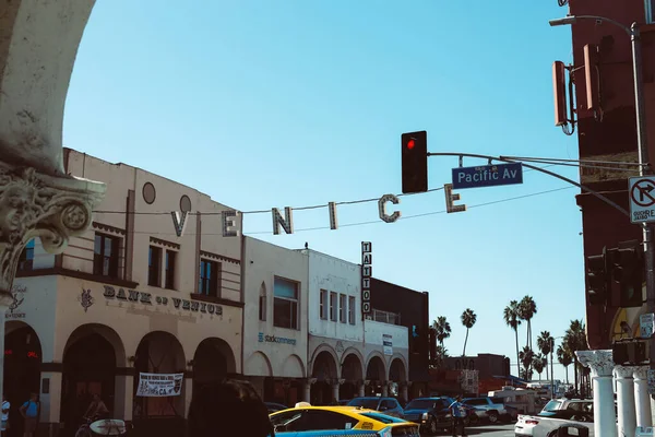 Ангел Лос Ангел Єднані Штати Жовтня 2018 Пляжний Знак Над — стокове фото