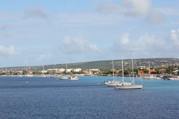 Una Hermosa Toma Kralendijk Harbor Bonaire Island —  Fotos de Stock