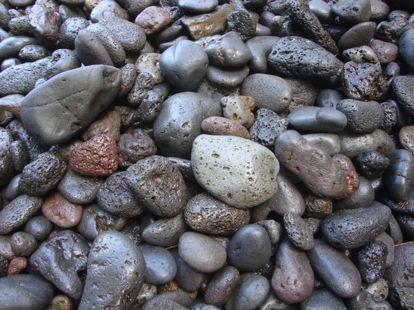 Closeup Shot Wet Porous Rock Texture Beach Big Island Hawaii — Stock Photo, Image