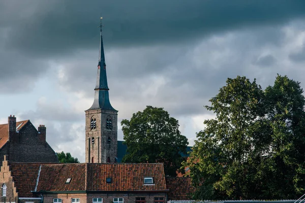 Die Historische Anna Kirche Vor Dem Bewölkten Himmel Brügge Belgien — Stockfoto