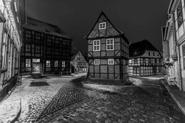 Casa Meia Madeira Cidade Velha Quedlinburg — Fotografia de Stock