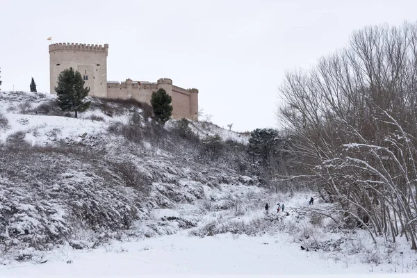 Beau Paysage Château Léon Avila Espagne Europe Pendant Hiver — Photo