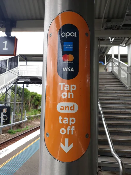 Sydn Austrália Janeiro 2021 Opal Tap Tap Machine Roseville Sydney — Fotografia de Stock