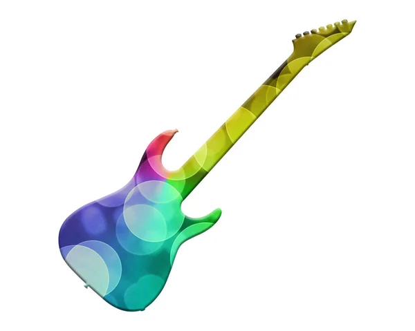 Uma Ilustração Ícone Logotipo Guitarra Aquarela — Fotografia de Stock