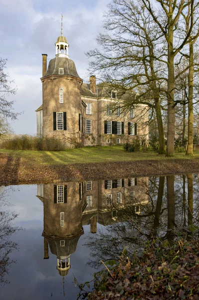 Vorden Nederland Jan 2021 Statig Landhuis Met Vestingtoren Van Kasteel — Stockfoto