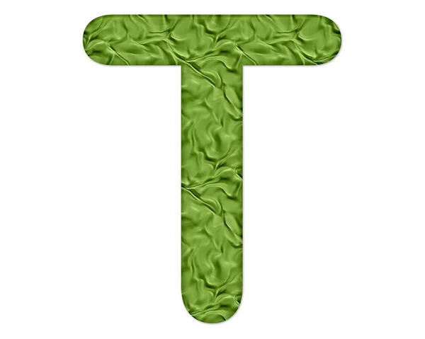 Eine Illustration Des Englischen Buchstabens Einem Grünen Muster Auf Weißem — Stockfoto
