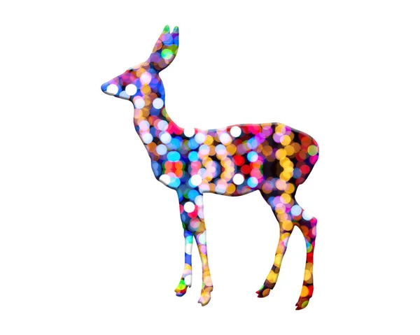 Uma Ilustração Animal Glitter Veado — Fotografia de Stock