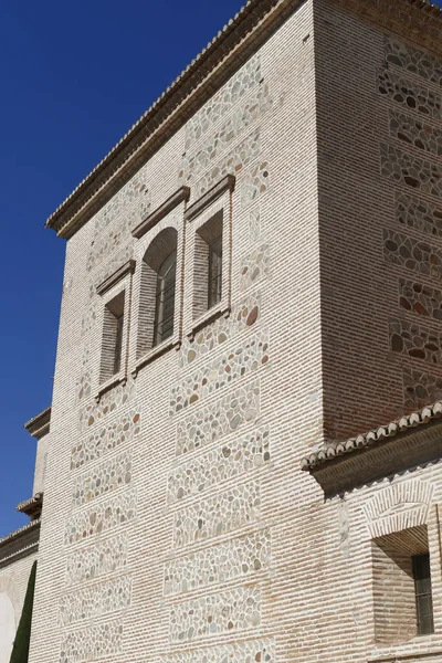 Vertical Shot Wall Texture Alhambra Buildings Granada Spain — Stock Photo, Image
