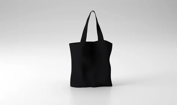 An eco canvas tote bag isolated on white background