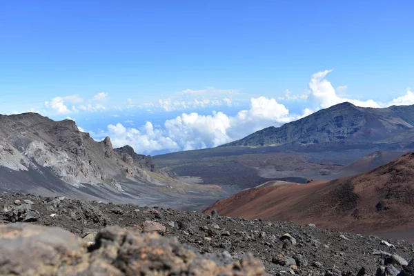 Paisaje Escénico Enorme Volcán Escudo Parque Nacional Haleakala Isla Maui — Foto de Stock