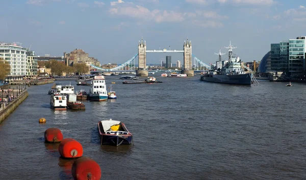 London Ηνωμενο Βασιλειο Απρ 2018 Ποταμός Τάμεση Λονδίνο Ηνωμένο Βασίλειο — Φωτογραφία Αρχείου