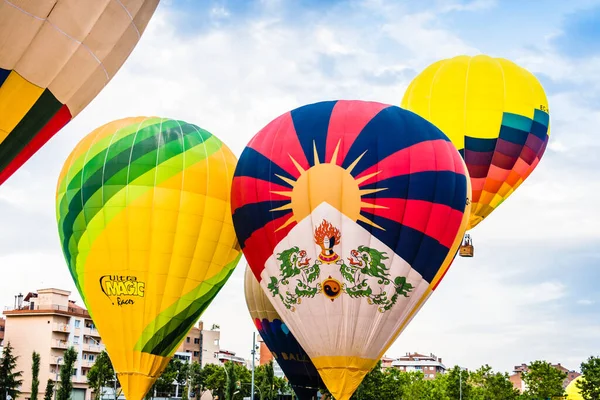 Igualada Espanha Julho 2020 Concentração Balões Quente Mais Países Mundo — Fotografia de Stock