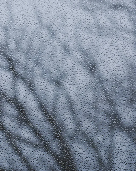 Beautiful Shot Tiny Raindrops Window Autumn Rainy Day Background Wallpaper — Zdjęcie stockowe