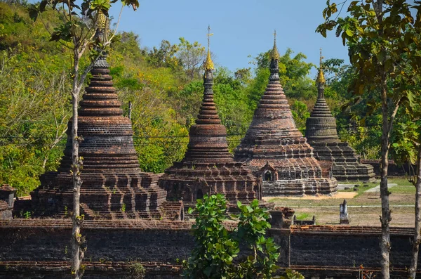 Una Hermosa Foto Los Paisajes Lugares Interés Mrauk Myanmar —  Fotos de Stock