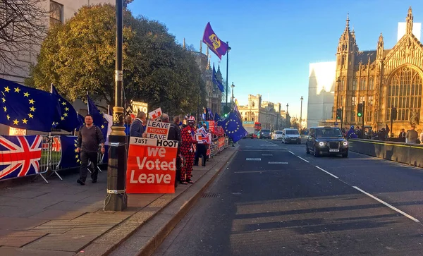 London Förenade Kungariket Feb 2019 Kampanjer För Och Emot Brexit — Stockfoto