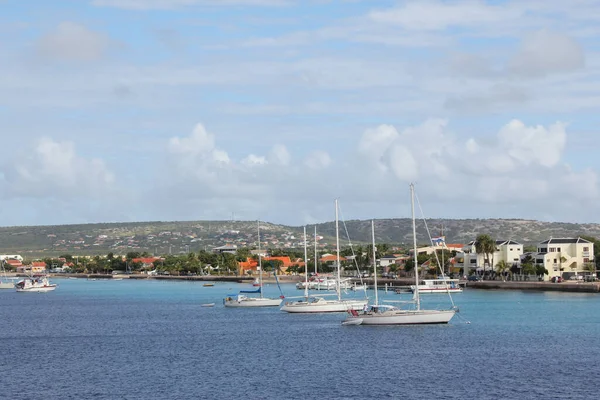 Una Hermosa Toma Kralendijk Harbor Bonaire Island —  Fotos de Stock