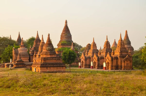 Hermoso Plano Templo Bagan Myanmar Birmania —  Fotos de Stock
