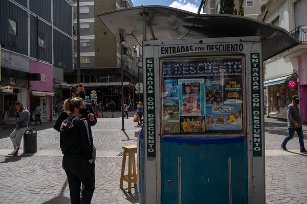 Mar Del Plata Argentinien Januar 2021 Verkaufsstand Für Theaterkarten Der — Stockfoto