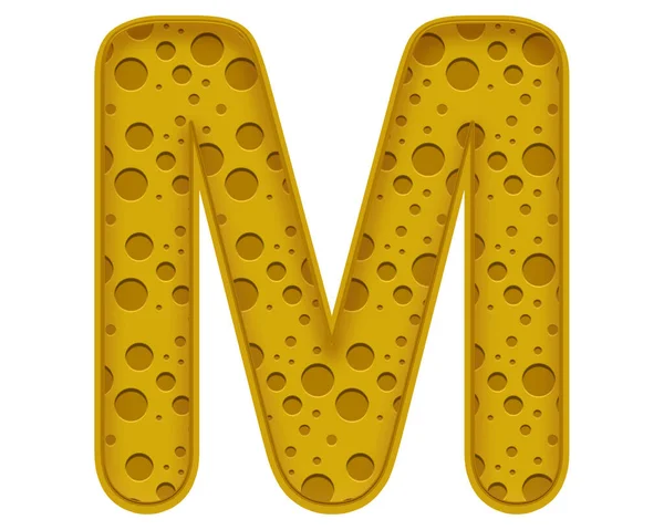 Izolowana Ilustracja Litery Złożonej Żółtego Tła Otworami — Zdjęcie stockowe