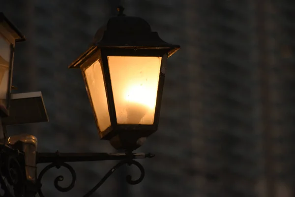 Selective Focus Shot Old Street Lamp — Stock Photo, Image