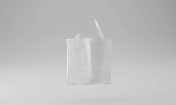 An eco canvas tote bag isolated on whit background