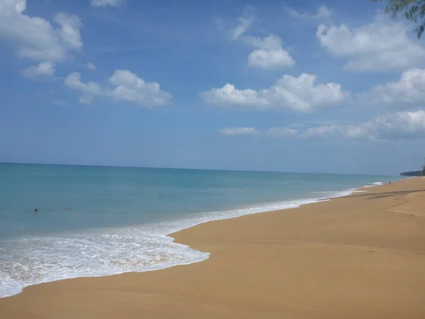 Die Schöne Landschaft Des Ruhigen Strandes Phuket Thailand — Stockfoto