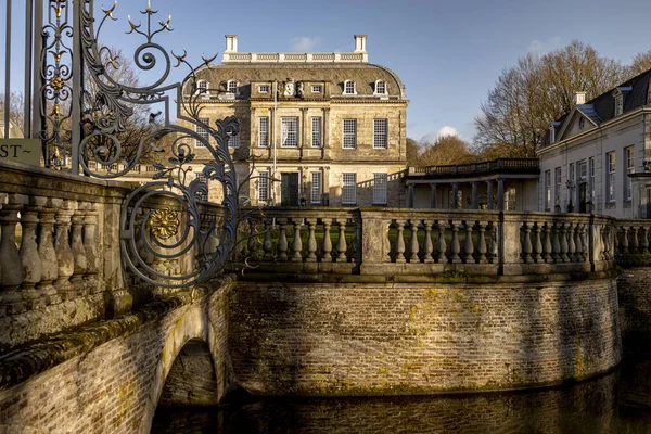 Eefde Netherlands Jan 2021 Moat View Manor Castle Huis Voorst — Stock Photo, Image