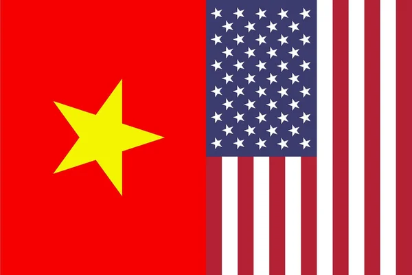 Icône Des Drapeaux Nationaux Vietnam Des États Unis — Photo