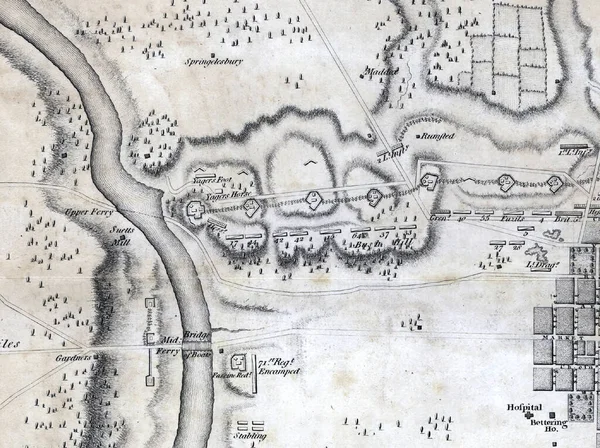 18世紀のアメリカ独立戦争の歴史地図 — ストック写真