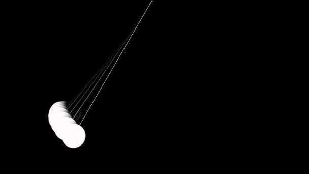 Seamless Motion Swinging Pendulums Black Background — Stockvideo
