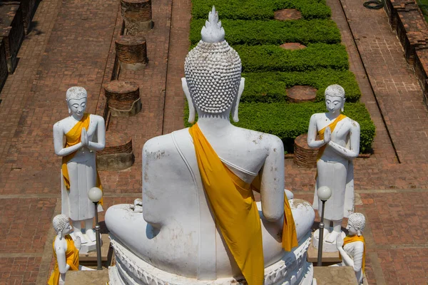 Buddha Antike Statuen Thailand Gesehen Bangkok Ayutthaya — Stockfoto