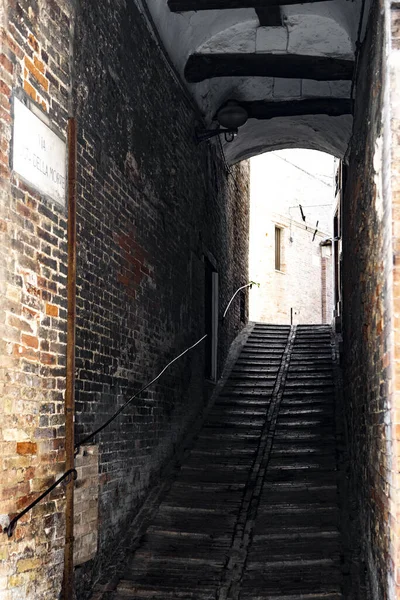 Plan Vertical Ancien Escalier Pierre — Photo