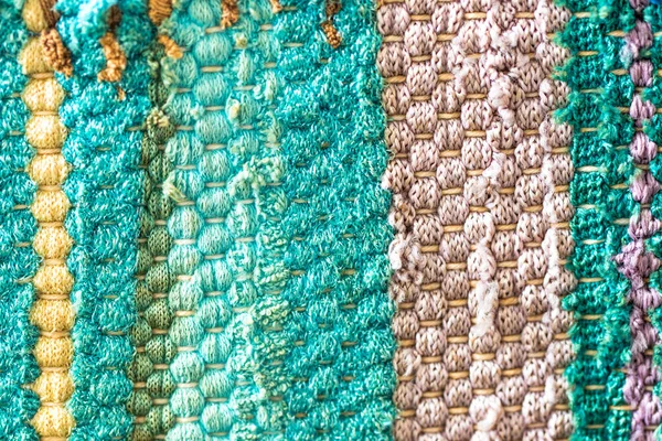 Une Texture Tapis Tissu Tricoté Coloré — Photo