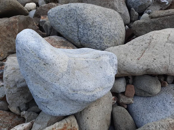 Πλήρες Πλαίσιο Closeup Από Πέτρες Σχήμα Μπάλας Για Υπόβαθρα — Φωτογραφία Αρχείου