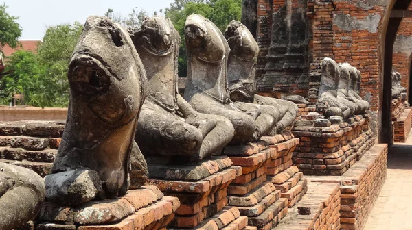 Statues Antiques Bouddha Thaïlande Vues Bangkok Ayutthaya — Photo