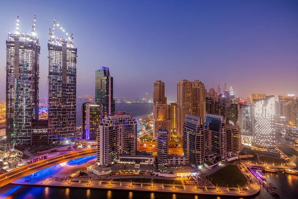 Dubai Egyesült Arab Emirates 2019 Augusztus Lenyűgöző Dubai Marina Skyline — Stock Fotó