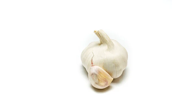 Close Color High Key Garlic Bulb Garlic Clove Red Germ — Stock Photo, Image