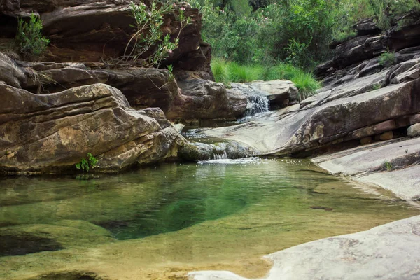 Transparent Cirat River Province Castellon Spain Rocks — Stock Photo, Image