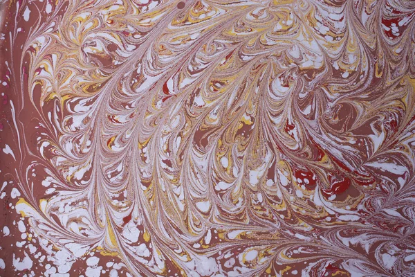 Abstraktní Olejomalba Vlny Hnědou Bílou Barvou Ideální Pro Tapety — Stock fotografie