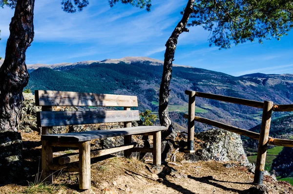 Θέα Από Βουνό Της Ribes Freser Valley Ripolles Περιοχή Catalunya — Φωτογραφία Αρχείου