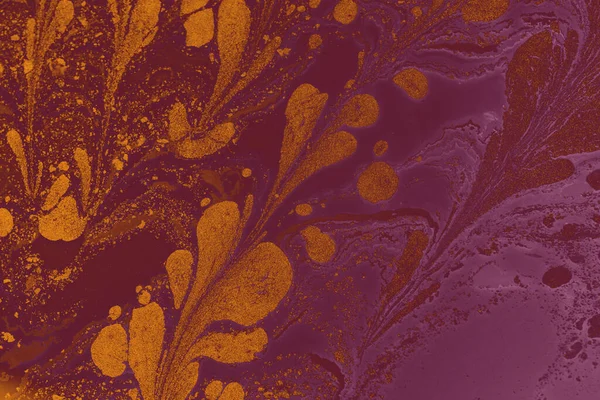 Abstrakcyjny Obraz Olejny Kolorach Żółtym Fioletowym Idealny Tapety — Zdjęcie stockowe