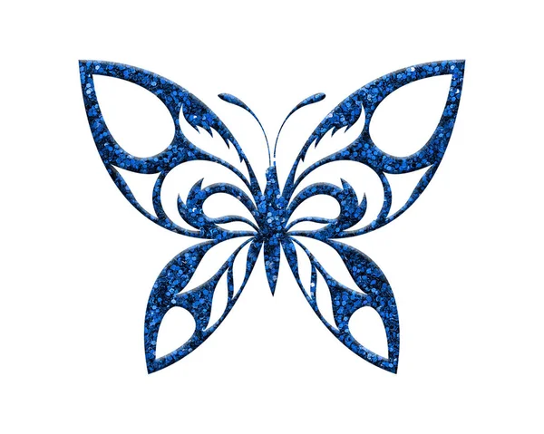 Una Ilustración Brillo Animal Azul Mariposa — Foto de Stock
