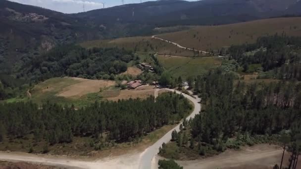 Pemandangan Indah Lapangan Aigra Velha Aldeia Xisto Portugal — Stok Video